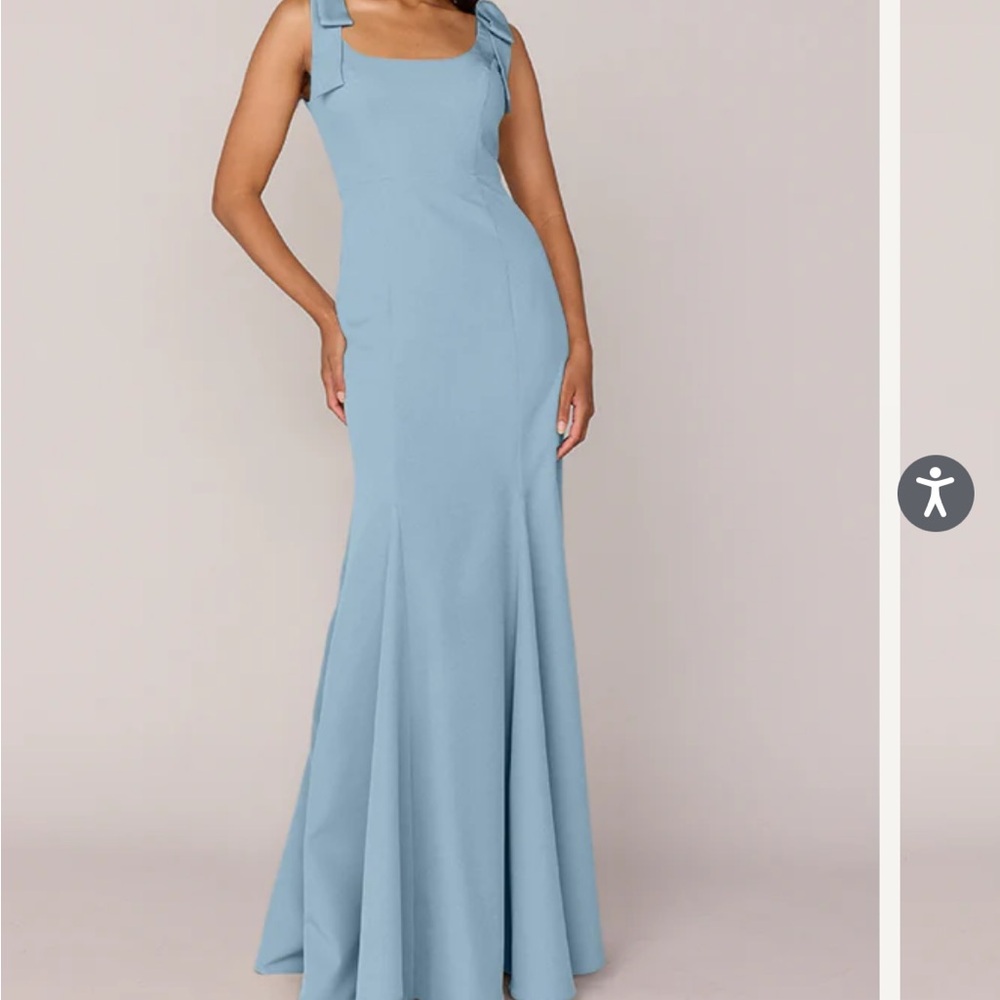 Revelry Nicole Crepe Dress French Blue 6 Petite